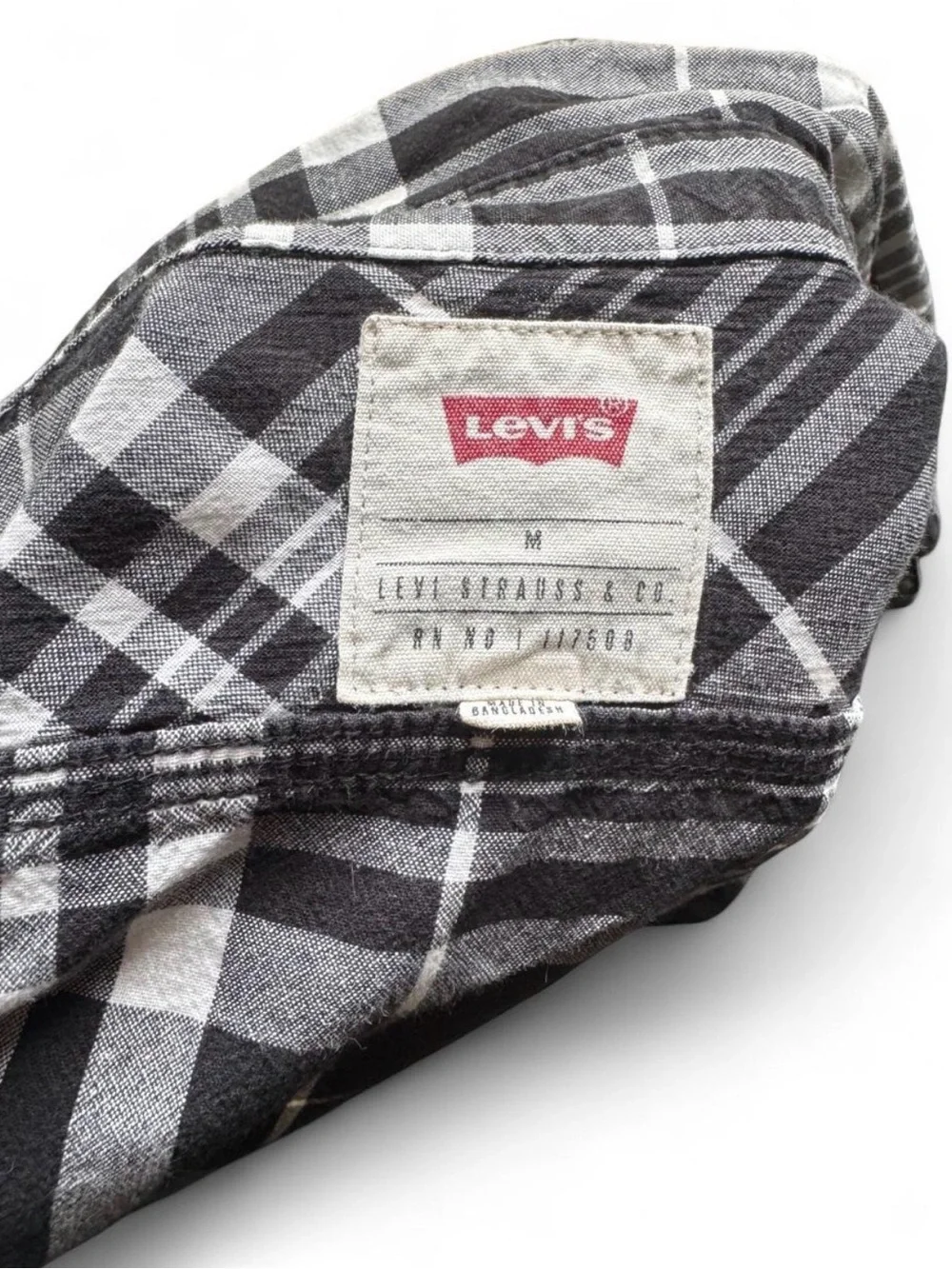 Levi's Black & White Plaid Shirt - Men's